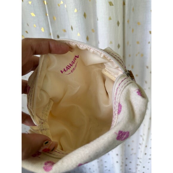 Sig Zane + Hawaiian Airlines Collab Floral Canvas Cosmetic Makeup Bag Pouch - Picture 6 of 6